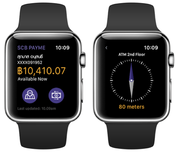 SCB – PayMe (prototype on Apple Watch)